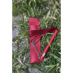 Deri Çantalı Kırmızı Kırbaç, Şık Deri Kırbaç, Sexy Aksesuar - APFT1287