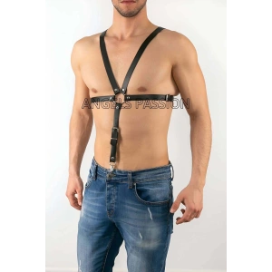 Deri Erkek Fantazi Giyim - Erkek Deri İç Giyim - Erotik Erkek İç Giyim - APFTM12