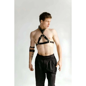Deri Göğüs Harness Ve Kol Bandı - APFTM117