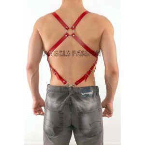 Deri Pantalona Bağlanan Seksi Erkek Harness - APFTM11
