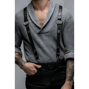 Erkek Kemer Pantolon Askısı, Şık Deri Erkek Vücut Kemeri - APFTM175