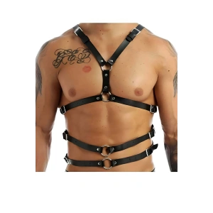 Errek Göğüs Kemer, Deri Erkek Fantezi Giyim, Şık Deri Kemer - APFTM97