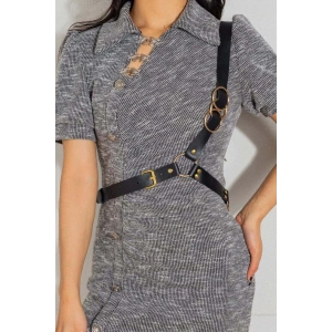 Göğüs Üzeri Tek Askılı Deri Bel Kemeri, Seksi Aksesuar - APFT1183