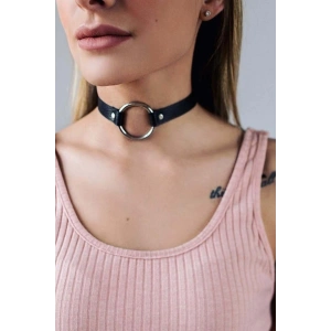 Halka Detaylı Ayarlanabilir Deri Zarif Choker - APFT686