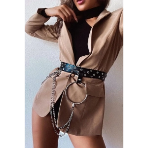 Halka ve Zincir Detaylı Deri Şık Kemer - APFT621