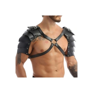 İki Omuz Kanat Detaylı Şık Erkek Harness Kostüm, Gladyatör Erkek Kostüm - APFTM161