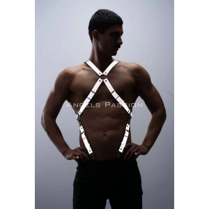 Reflektörlü (Karanlıkta Parlayan) Pantolon Askısı, Reflektörlü Clubwear, Göğüs Harness - APFTM84