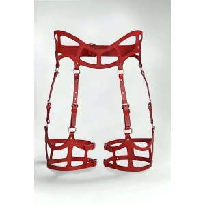 Seksi Deri Jartiyer Harness, Gotik Jartiyer Harness - APFT1158