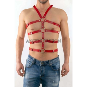 Seksi Erkek Body Harness, Deri Erkek Body Harness - APFTM54