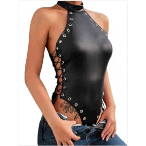 Tegan Fantezi Yanları Kuş Gözlü Yandan Bağlamalı Seksi Babydol TG275426