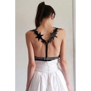 Yıldız Detaylı Şık Deri Kemer Harness - APFT634