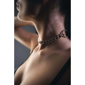 Zincir Detaylı Şık Deri Choker Tasma - APFT679