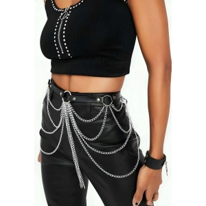 Zincir Detaylı Şık Deri Harness Kemer - APFT512