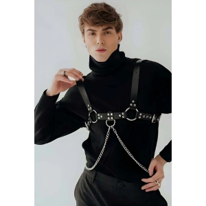 Zincir ve Halka Detaylı Şık Erkek Kemer - APFTM109