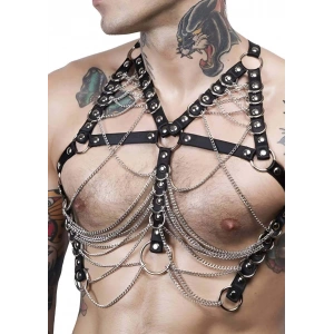 Zincir ve  Lastik Detaylı Seksi Erkek Erkek Fantazi Giyim - APFTM58