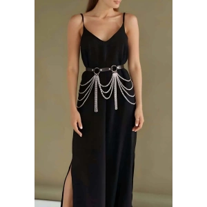 Zincirli Ayarlanabilir Şık Deri Kemer Harness - APFT729