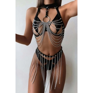 Zincirli Fantazi Etek ve Büstiyer Takım - APFT462