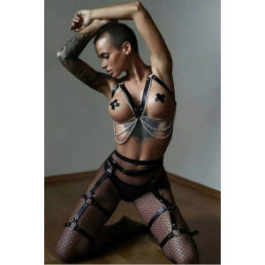 Zincirli Seksi Jartiyer Harness Takım - APFT497