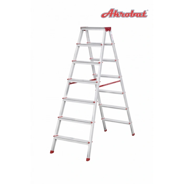Akrobat Alüminyum 7 Basamaklı Çift Çıkışlı Merdiven