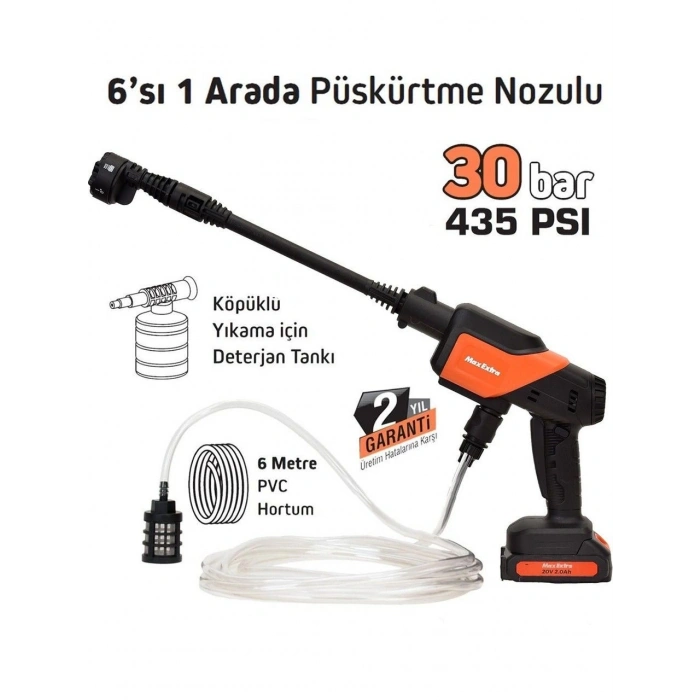 Max Extra MX5050 Akülü Yıkama Makinası 30Bar