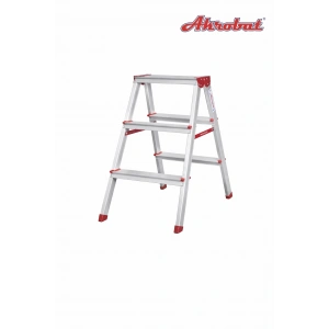 Akrobat Alüminyum 3 Basamaklı Çift Çıkışlı Merdiven