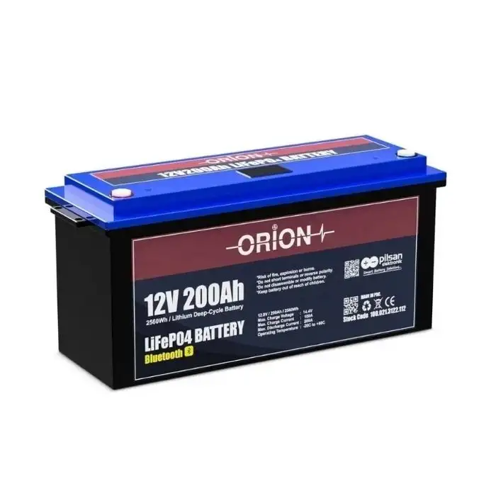 Orion LiFePO4 12V 200Ah Lityum Batarya - Bluetoothlu