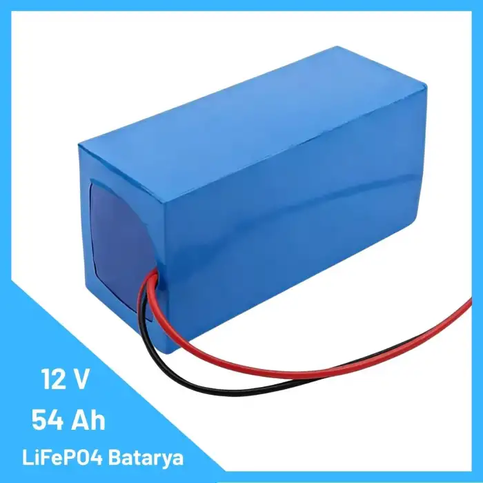 12V 54Ah LiFePO4 Batarya – Hafif, Güvenli, Kompakt Güç Kaynağı