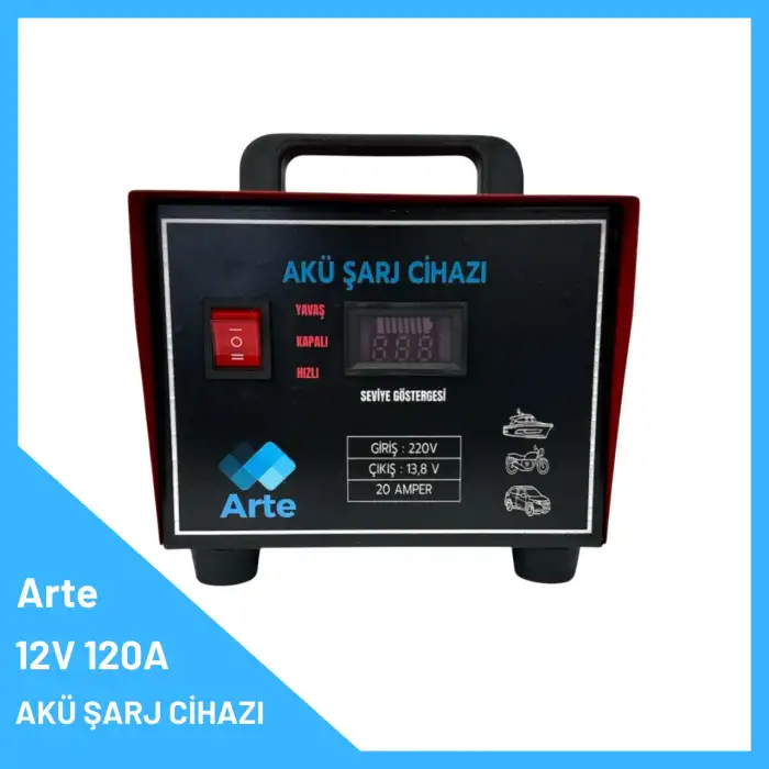 ARTE AKÜ ŞARJ CİHAZI 12 VOLT 120 AMPER