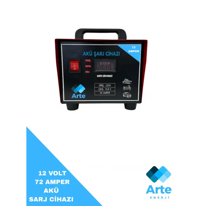 ARTE AKÜ ŞARJ CİHAZI 12 VOLT 72 AMPER