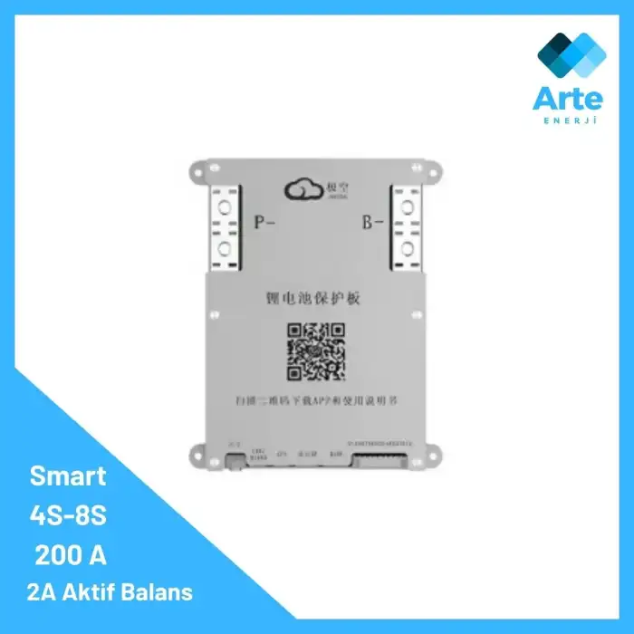 Jikong 4S-8S 200A Deşarj 1A Aktif Balans Bluetoothlu Smart BMS