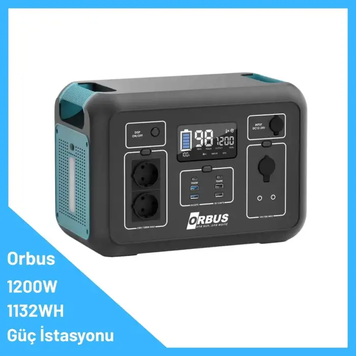 ORBUS 1200W 1132Wh Taşınabilir Güç İstasyonu (Power Station)