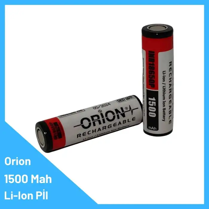 Orion 18650P 3.7V 1500mAh 15C Li-ion Pil