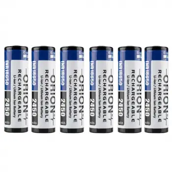 Orion 18650 2450mAh 5C Yüksek Deşarjlı Li-Ion Pil - 6lı Paket