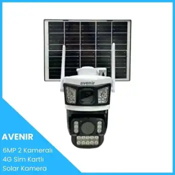 Avenir Av-S425 6MP 2 Kameralı AOV 4G Sim Kartlı Solar Kamera