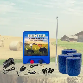 Hunter Ekonomik 2000Mt Domuz - Ayı Kovucu Elektrikli Çit Sistemi Adaptörlü