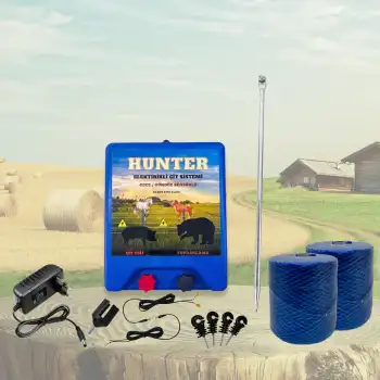 Hunter Ekonomik 1000Mt Domuz - Ayı Kovucu Elektrikli Çit Sistemi Adaptörlü