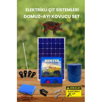 Güneş Panelli Domuz - Ayı Kovucu Elektrikli Çit Sistemi