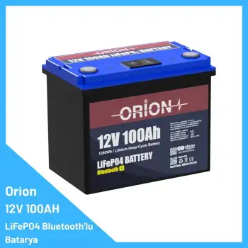 Orion LiFePO4 12V 100AH Lityum Akü | Solar & Karavan Uyumlu