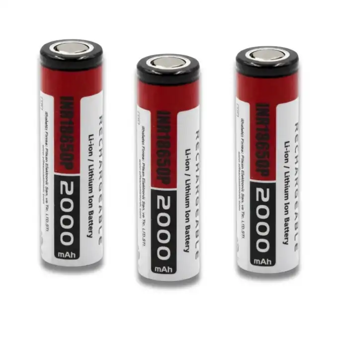 Orion 5 Adet 18650 Lityum İyon Pil 3.7V 2000mAh 15C Deşarj