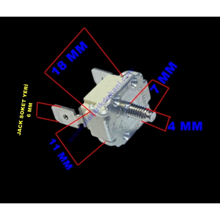 140? Derece Vidalı Limit Termostad Sabit Termostatı