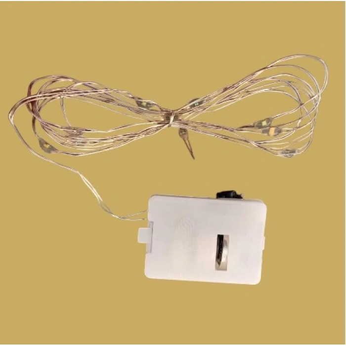 1mt Pilli Süsleme Ledi RGB Peri Led (3 Adet LR44 Pilleri Karışık Renkli Işık)