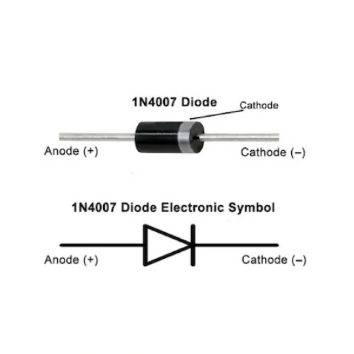 1N4007 Diyot Saç Kurutma Elektronik Kart Diyotu 1000v 1A