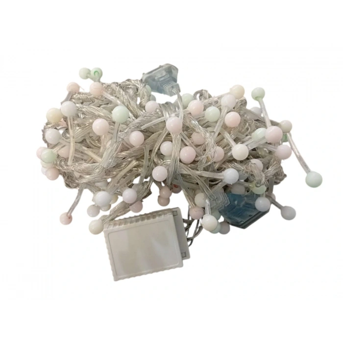 220v Süsleme Ledi RGB 5mt Dış Mekan Sarmaşık Efekt ve Modlu 250li Boncuk Misket Süsleme Ledi IP65 Eklenebilir