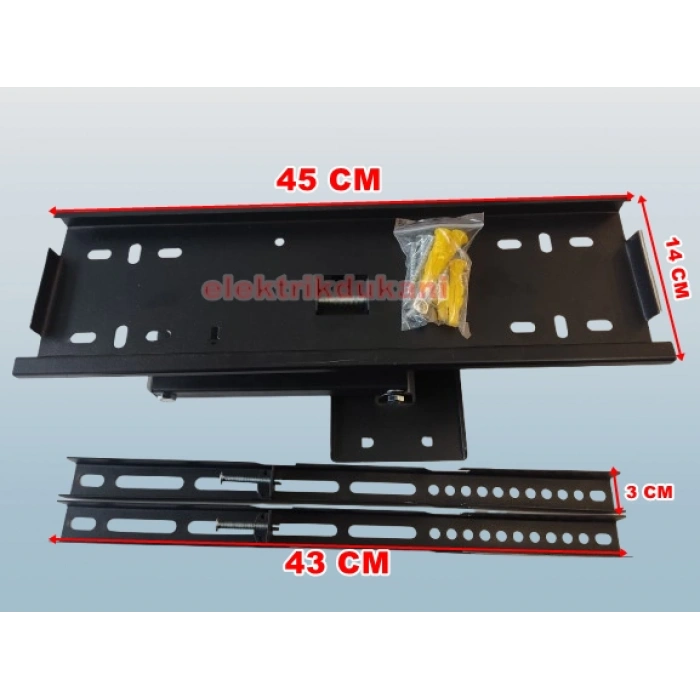 Üç Kollu Çift Hareketli Tv Askı Aparatı  32-55 (81cm-140cm) 45lik