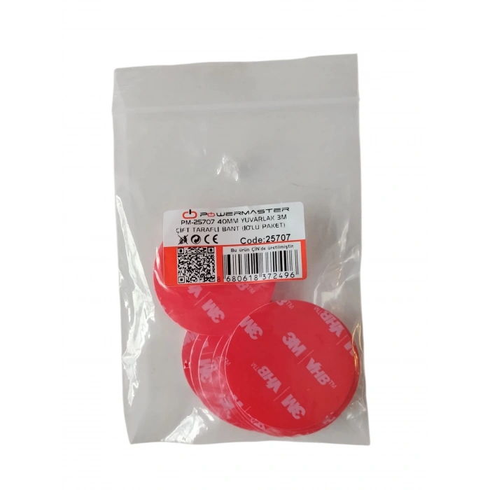3M Slikon Yuvarlak Çift Taraflı Bant 40mm 10lu Paket (Genişlik 40mm 4cm)