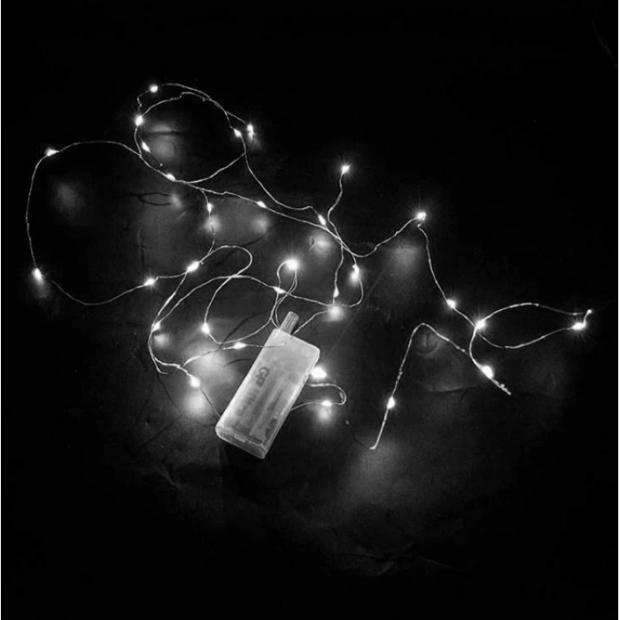 3mt Pilli Süsleme Ledi BEYAZ Peri Led (3 Metrelik Piller Hariç)