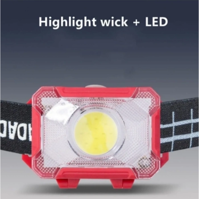 5w Ledli Madenci Kafa Lambası Feneri 3*AA Kalem Pil İle Çalışır