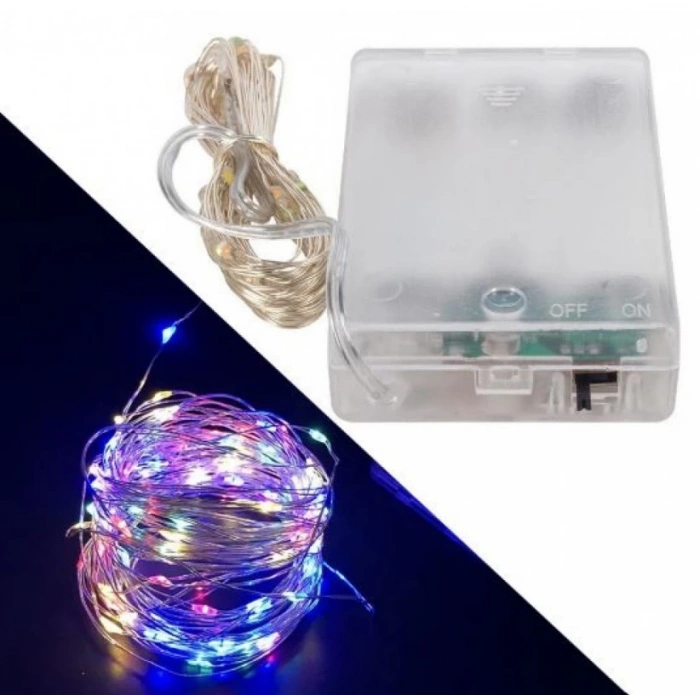 5mt Pilli Süsleme Ledi RGB Peri Led (5 Metrelik Piller Hariç)