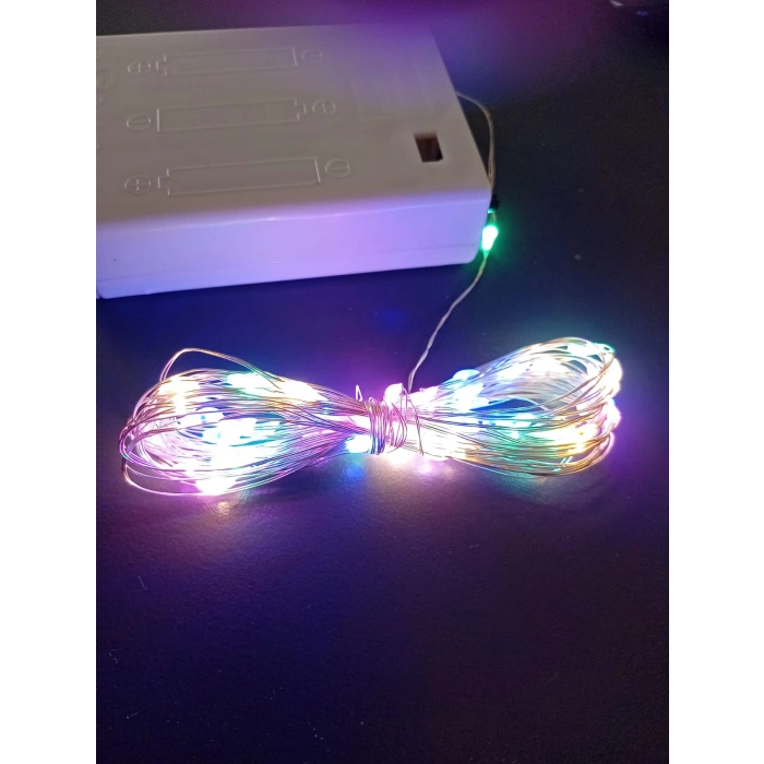 5mt Pilli Süsleme Ledi RGB Peri Led (5 Metrelik Piller Hariç)