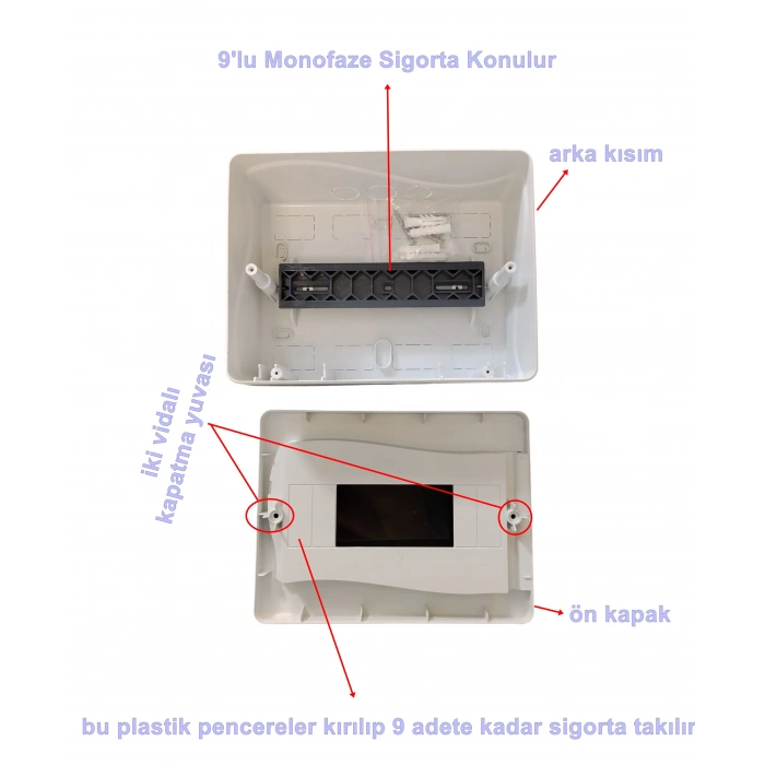 IŞILDAR 9LU SIVA ÜSTÜ SİGORTA  KUTUSU